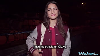 Eager French Model Begs For Anonymous Public Pounding From A Stranger