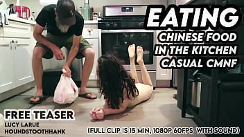 Feasting On Takeout While I’m Bare And He’s Dressed In The Kitchen