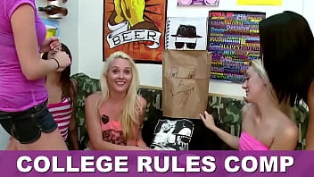 Filthy Frat House Gangbang: Teen Sluts Sadie Holmes, Keisha Grey, And Dillion Carter Get Pounded Hard In The Dorms