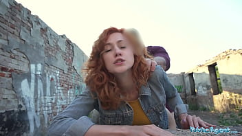 Public Agent’s Fiery Redhead Waitress Services A Hard Cock With Her Mouth Before Getting Pounded Doggystyle In The Open Air For All To See.