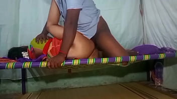 Sultry Tamil Aunty In Traditional Saree Gets Pounded Doggy Style On The Homemade Bed.