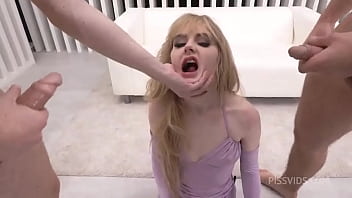 Triple-holed Gangbang Whore Stuffed With Massive Dicks Until She Gushes All Over The Cheering Crowd