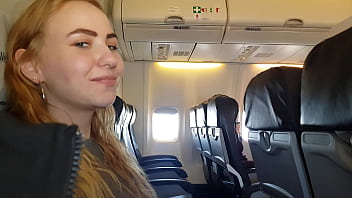Inflight Pleasure: Mile High Handjob And Blowjob