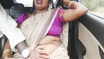 Aunty And Son-in-law’s Steamy Car Ride With Filthy Telugu Whispers.