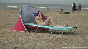 Sun-kissed Dutch Teen Gets Pounded Hard On The Sandy Shore