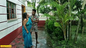 Soaked And Sinful: A Rain-drenched Indian Aunty’s Wild Outdoor Fuck Fest