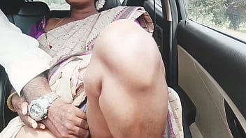 Lusty Indian Aunty In Saree Flaunts Her Heavy Bosom On A Long Drive With Son-in-law For Raw Fucking And Filthy Telugu Dirty Talk