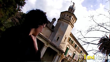 Filthy Young Clarysse Gets Railed Hard Against The Ancient Castle Walls