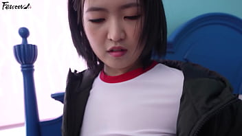 Sultry Korean Vixen Teases In Sheer Black Stockings