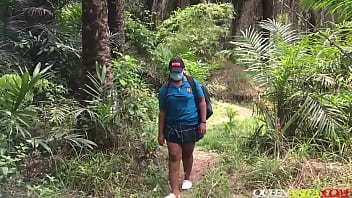 Lost In The Woods, A College Coed Gets Taken Hard By Two Bikers In Every Position Imaginable