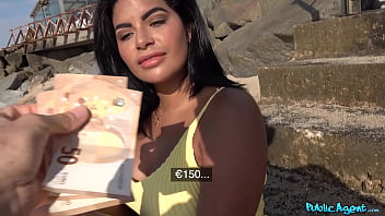 Sandy Slut Gets Ravaged On The Shore And Then Pounded In The Secluded Pool By A Public Agent