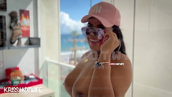 Exibindo Minha Lascívia De Esposa Devassa Na Sacada, De Biquíni Obsceno De Hotwife
