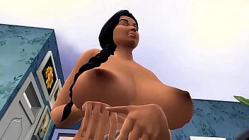 Desi Home Alone: Fucking A Big-titted Indian Widow Aunty With Wickedwhims