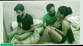 Witness The Indian Stud Sharing His Sizzling Girlfriend With A Virgin Boy As They Engage In A Wild Threesome, Complete With Clear Hindi Moans And Dirty Talk.