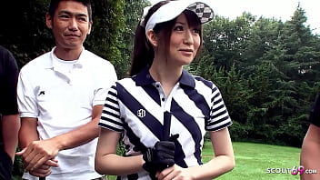 Golf Lesson Turns Into A Blowbang For A Japanese Teen With Her Teacher And His Buddies