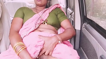 Lusty Housewife Sneaks Out To Get Railed By Her Lover In The Car, Moaning Filthy Telugu Words
