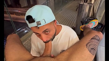 Balcony Blowjob From A Massive Middle Eastern Cock