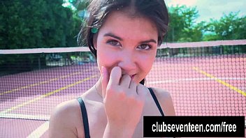 Sweaty Teen Slut Gets Pounded By Her Coach In The Open Air