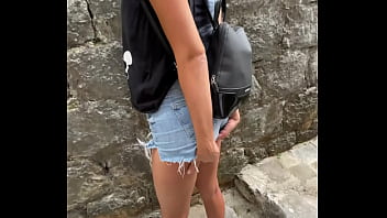Slender Young Brunette Bares Her Perky Tits Outdoors – Daring Deep Throat Action And Messy Doggy Fuck