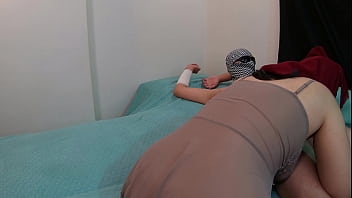 Arab Muslim Beauty In Hijab Rides A Hard Cock