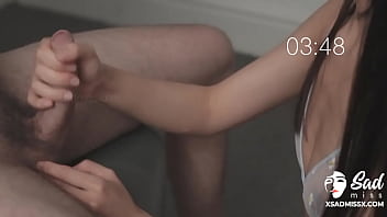 Sadmiss’s Tearful Handjob Ends With Her Lover’s Hot Load Splattered Across Her Pretty Asian Face