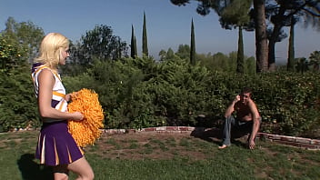 Pom Pom Girl Gets Pounded Outdoors And Deepthroats A Massive Cock