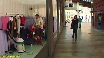 Stepsister Gets Her Tight Asshole Stretched Out In The Middle Of A Crowded Shopping Mall