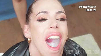 Lola Emme Gulps Down 97 Massive Loads In A Messy, Cum-drenched Feast.