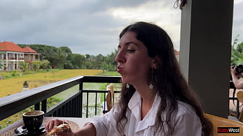 Savoring A Slice While Strangers Watch My Cream-covered Face In The Cafe