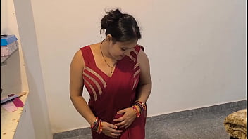 Unrelenting Raw Passion In A Crimson Sari