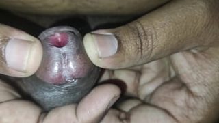 Gaping Cockhole And Foreskin Teasing In Extreme Slow-motion, Unleashing A Torrent Of Thick Cum