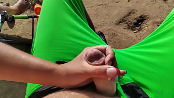 Exposed On The Shore: A Reckless Teen Stepsister’s Public Handjob Nearly Ends In Police Arrest.