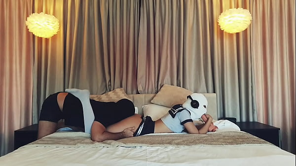 Naughty Coed Gets A Surprise From A Hooded Intruder