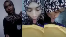 Jilbab Seksi Mengulum Batang Pacar