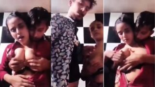 Tiktok Star Gropes His Girlfriend’s Plump Tits For The Camera