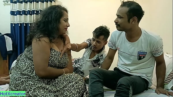 Desi Slutty Girlfriend Gets Shared For Rough Threesome Fucking