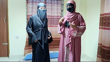 Desi Hijabi Step-sisters Crave Their Step-brother’s Thick Cock Pounding Their Tight, Dripping Cunts.