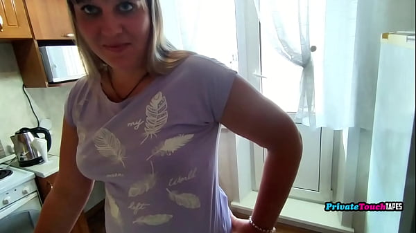 Plump Russian Amateurs Ravaging Each Other On The Kitchen Counter
