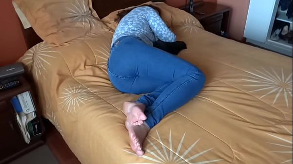 Aroused Stepmother Pleasures Herself To Climax, Drenching Her Chest In Release