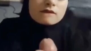 Desi Hijabi Seductress Services A Man On The Staircase