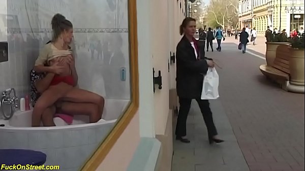 Public Anal Domination On The Crowded City Sidewalk
