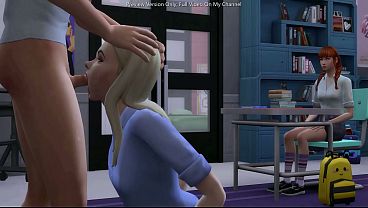 Petite Student Dominates His Seductive Educator Before The Entire Class – Sims 4 3d Hentai