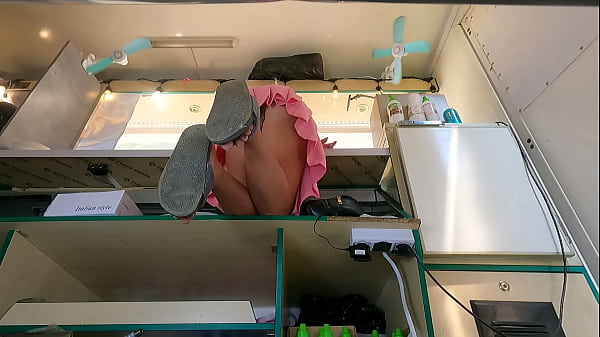 Secret View Of Her Bending Over The Counter