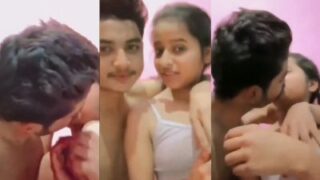 Bf Shoves His Tongue Down A Nude Indian Girl’s Throat While Squeezing Her Tits Hard.