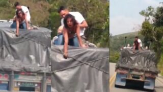 Daring Nri Slut Getting Railed Hard Outdoors On A Moving Truck