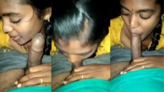 Tamil Girl Moaning While Deepthroating A Thick Cock
