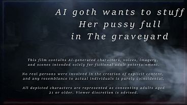 Midnight Black Angel Ravenna Craves A Raw Fucking In The Cold Graveyard Dirt
