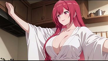 Stepson Walked In Early And Found His Dad’s Wife Bending Over The Stove In Nothing But A Tiny Fucking Robe. Kureha Enomoto’s Filthy Hentai Cosplay (ai-generated)