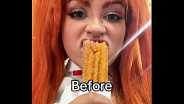 Asuka Cosplay Nasty Gas & Belch Mix, Tight Plugsuit And School Skirt, Thick Ebony Curves Letting It Rip
