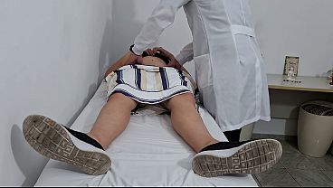 Doctor Slides His Hands Over Her Bare Belly In A Slow, Probing Exam, Her Breath Hitching Under His Touch.